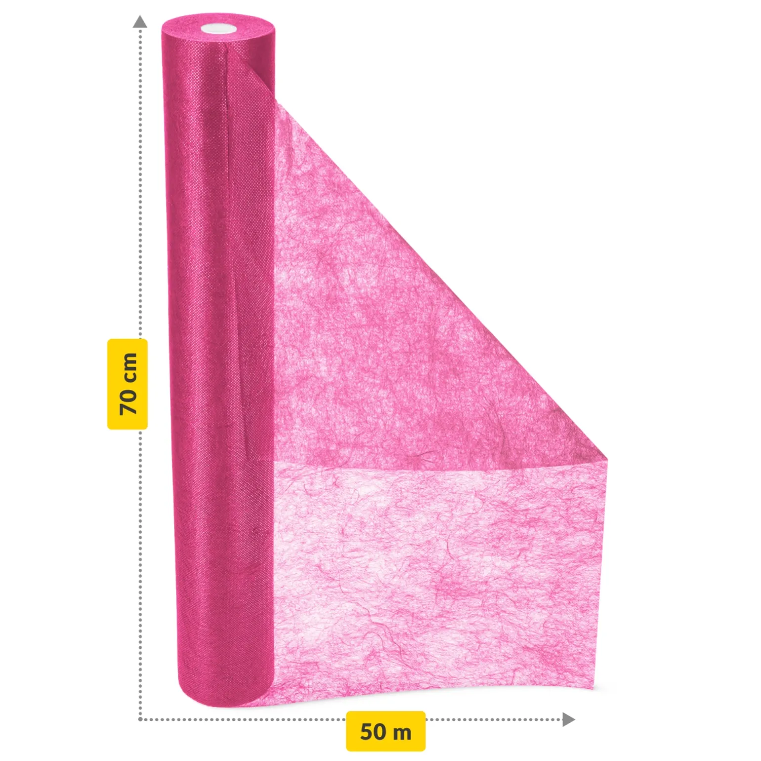 Podkład medyczny w rolce MED 70 cm x 50 m różowy