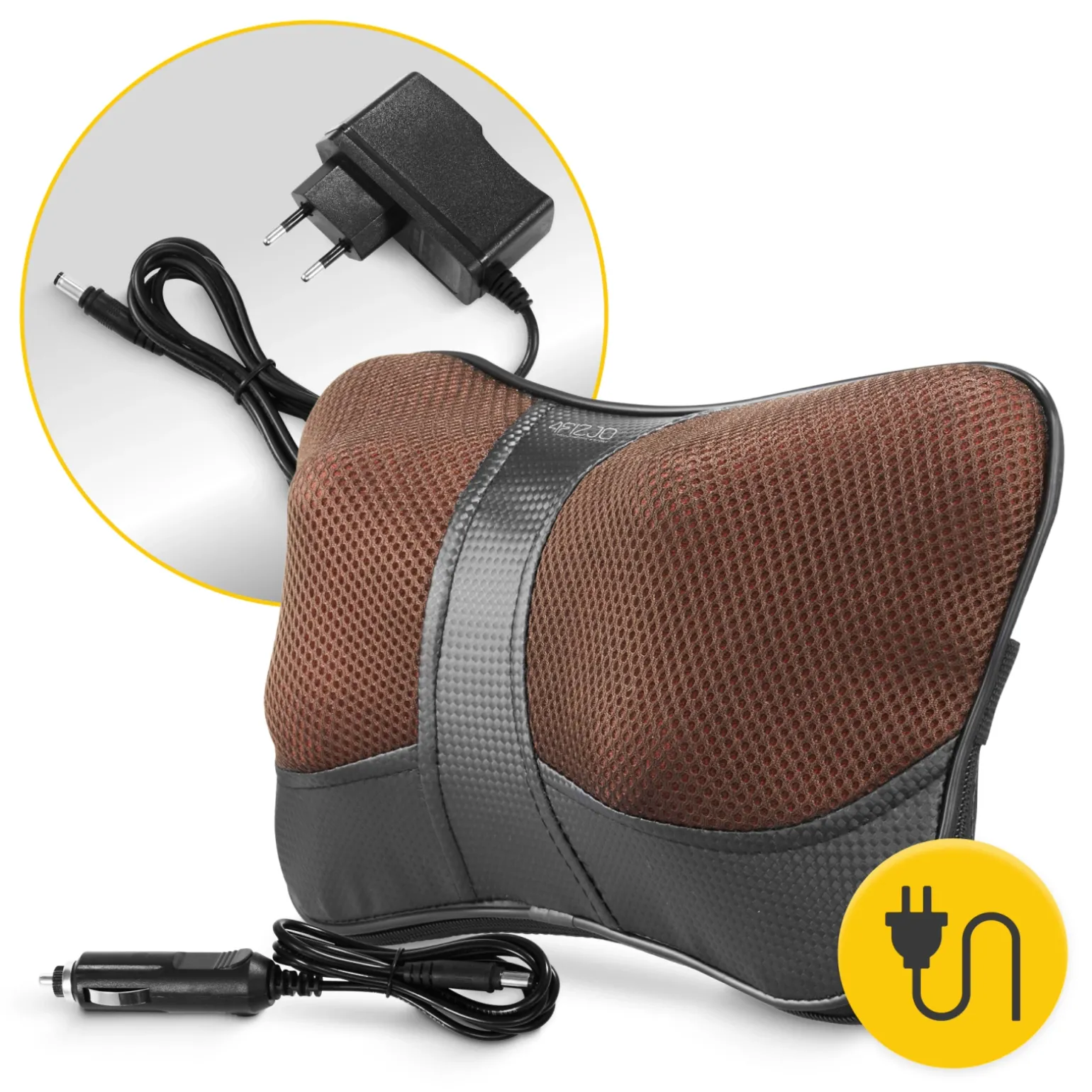 Poduszka masująca SHIATSU ULTRA+ brązowa
