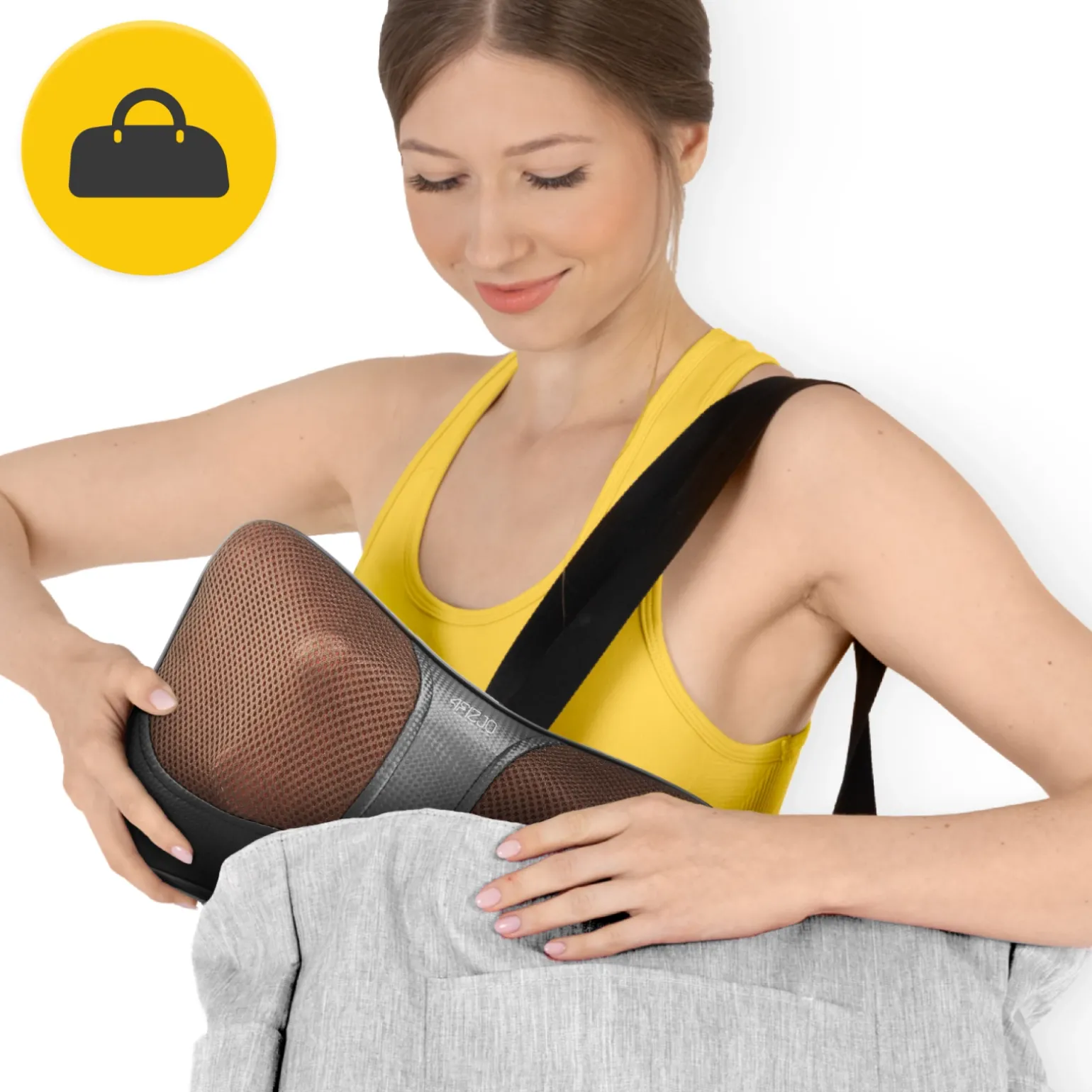 Poduszka masująca SHIATSU ULTRA+ brązowa
