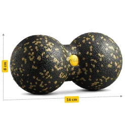 Podwójna piłka do masażu EPP 8 cm złota