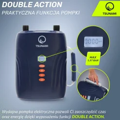 Pompka elektryczna do deski SUP TSUNAMI z akumulatorem