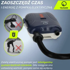 Pompka elektryczna do deski SUP TSUNAMI z akumulatorem