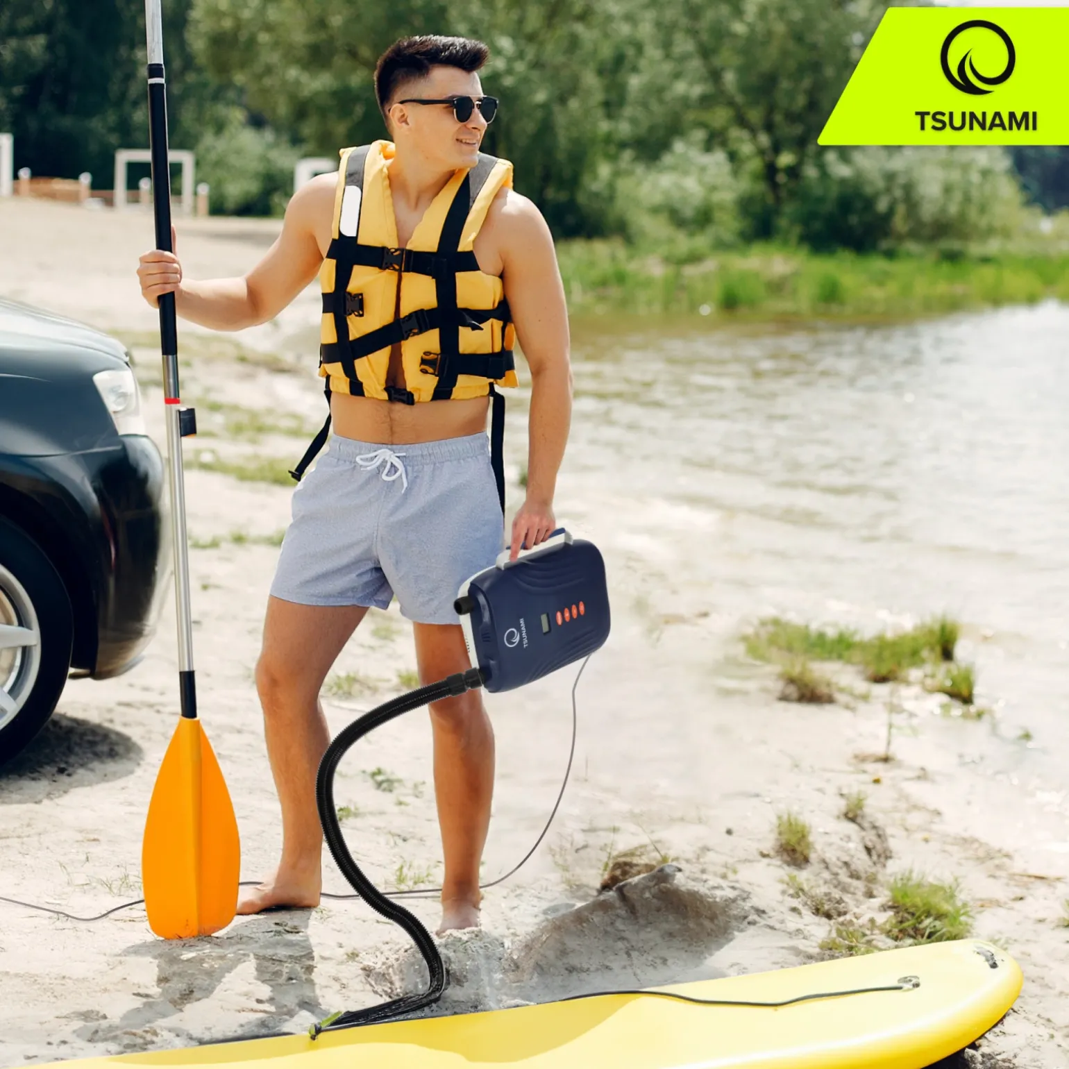 Pompka elektryczna do deski SUP TSUNAMI samochodowa