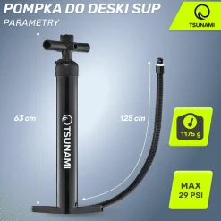 Pompka ręczna wysokociśnieniowa do deski SUP TSUNAMI