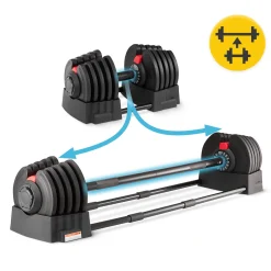 Regulowany hantel i sztanga 2w1 PREMIUM 2,5-40 kg