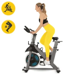 Rower spinningowy mechaniczny RACING szary