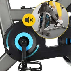 Rower spinningowy mechaniczny RACING szary