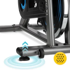 Rower spinningowy mechaniczny RACING szary