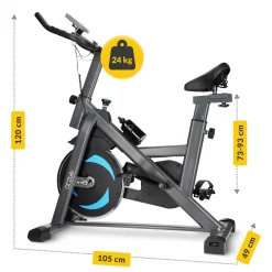 Rower spinningowy mechaniczny ULTRA szary