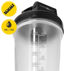 Shaker sportowy PRO do odżywek z siateczką 650 ml