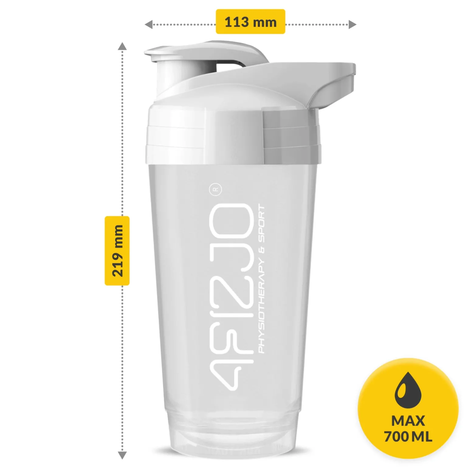 Shaker sportowy ULTRA do odżywek 700 ml