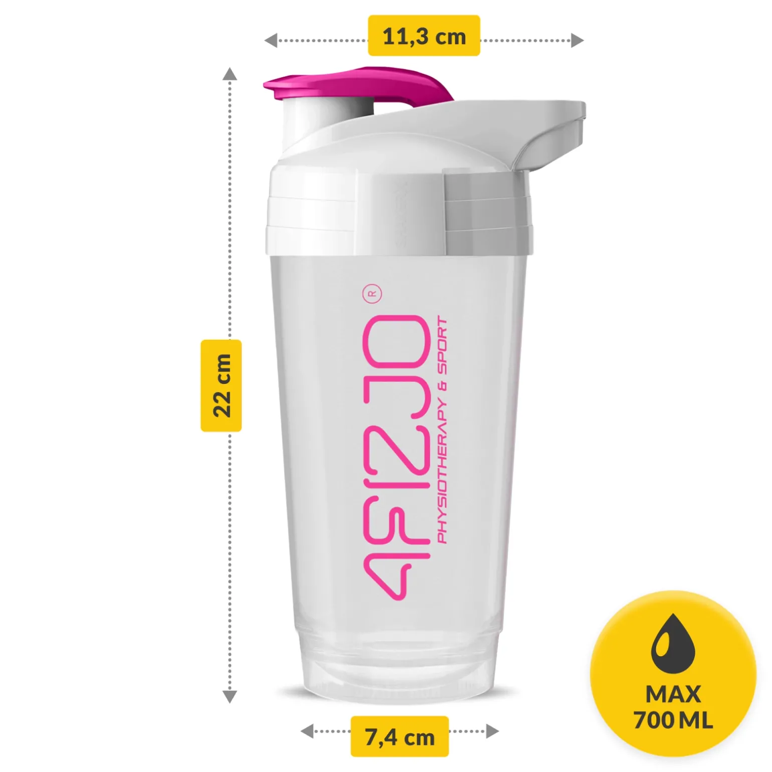 Shaker sportowy ULTRA do odżywek 700 ml
