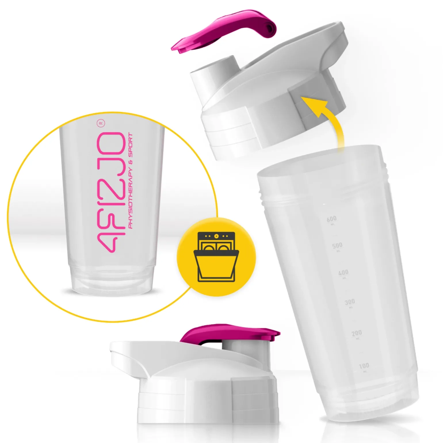 Shaker sportowy ULTRA do odżywek 700 ml