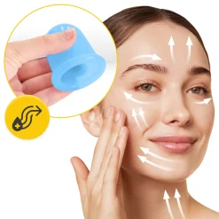 Silikonowe bańki chińskie 5 szt. FACE+ niebieskie