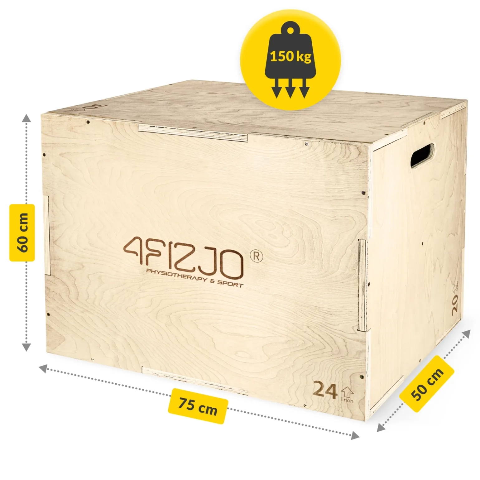Skrzynia plyometryczna jump box 50 x 75 x 60