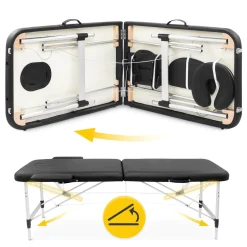 Stół do masażu aluminiowy 70 cm czarny