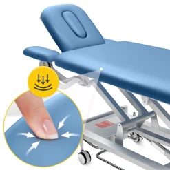 Stół do masażu i rehabilitacji elektryczny PURE+ niebieski