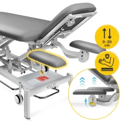 Stół do masażu i rehabilitacji elektryczny PURE+ szary