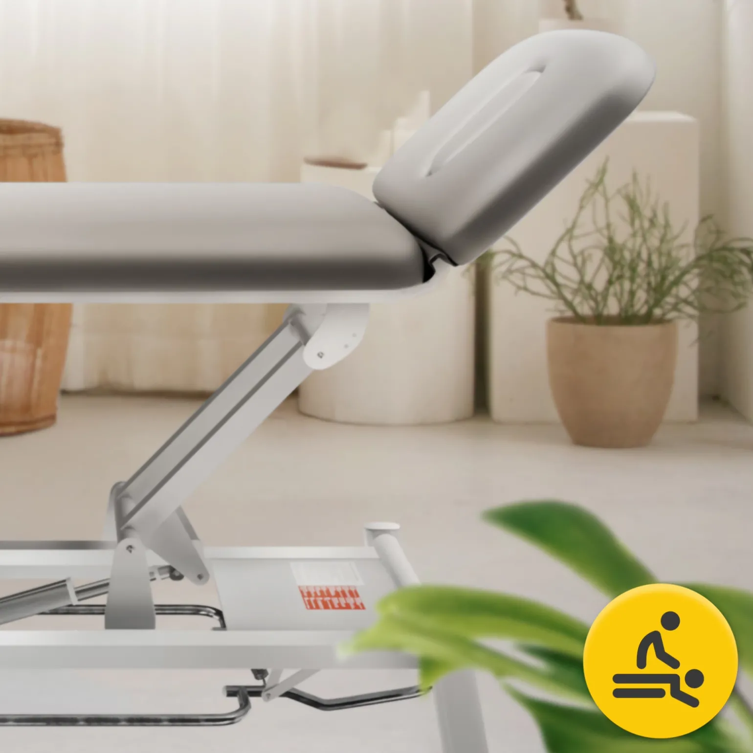 Stół do masażu i rehabilitacji elektryczny PURE szary