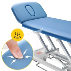 Stół do masażu i rehabilitacji elektryczny PURE niebieski