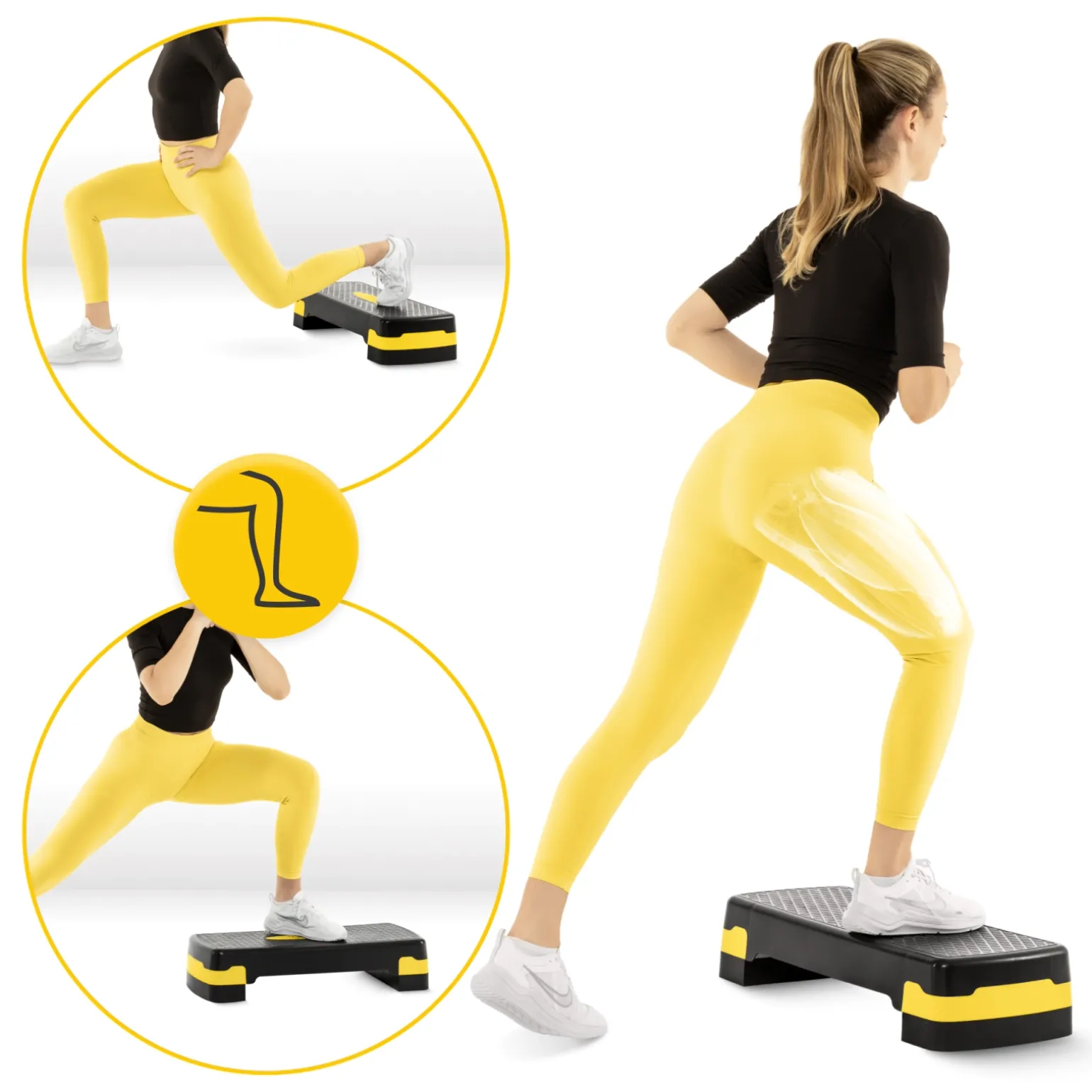 Stepper do aerobiku Standard 2-stopnie żółty
