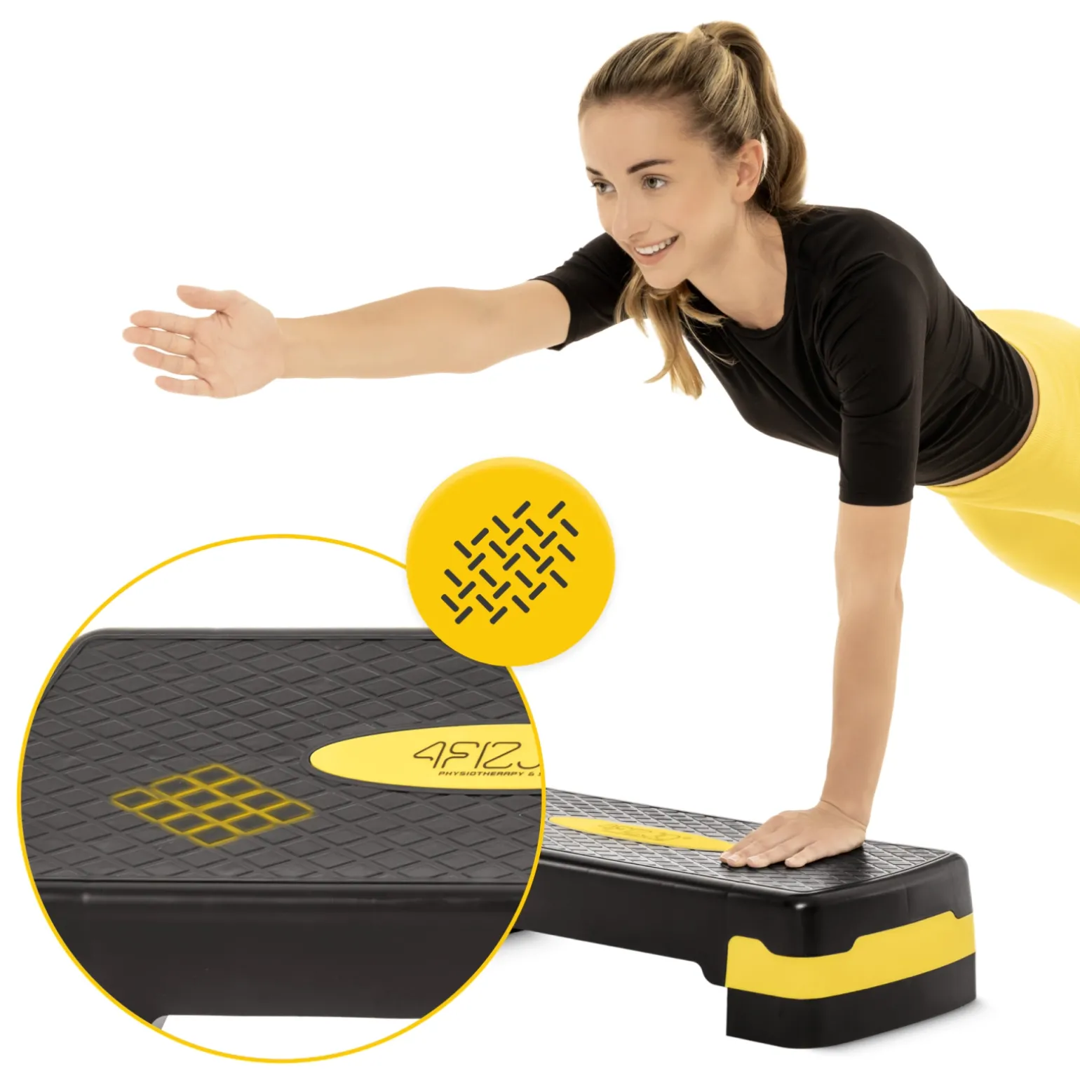 Stepper do aerobiku Standard 2-stopnie żółty