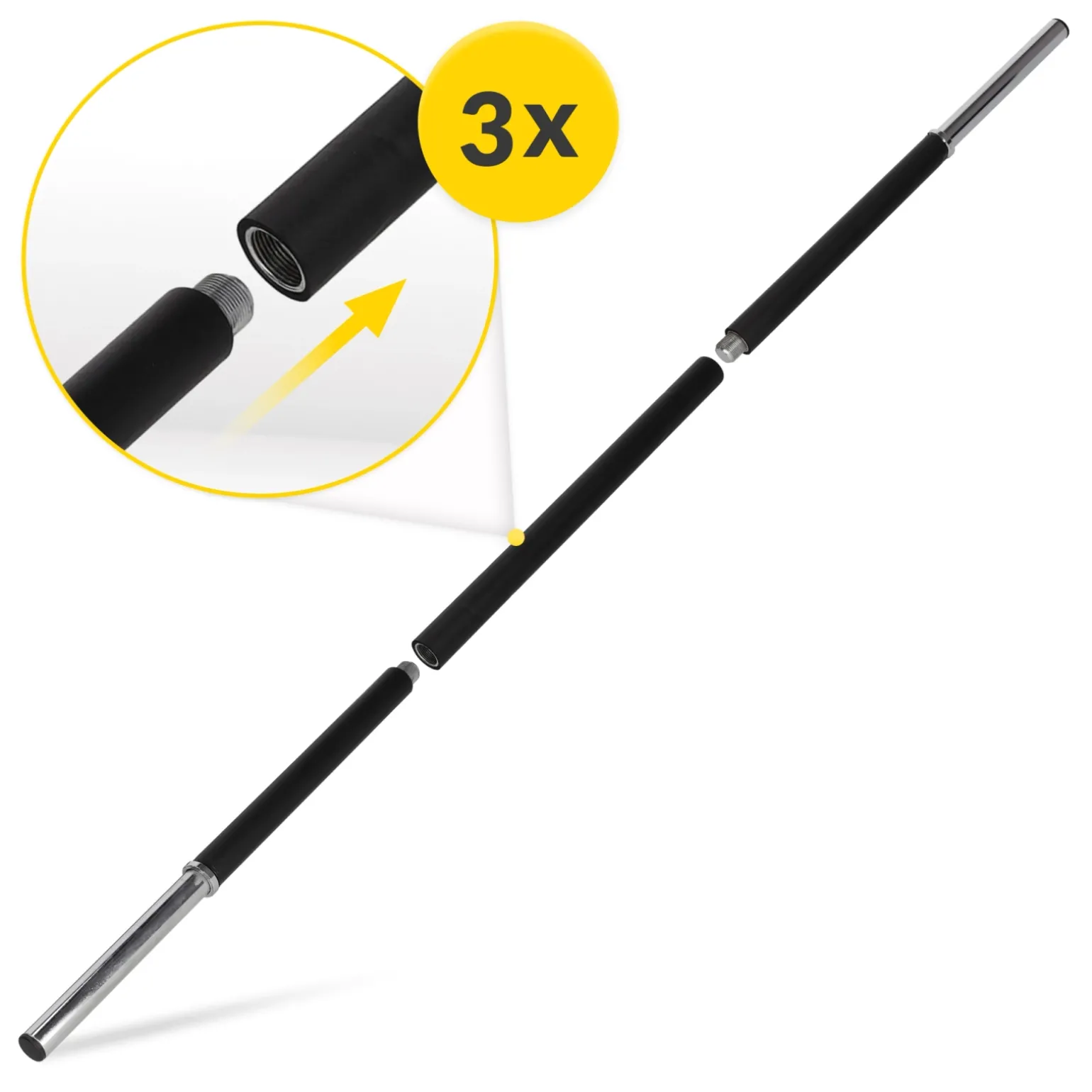 Sztanga składana z obciążeniem bitumicznym 20 kg