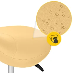 Taboret obrotowy siodło do masażu ERGO żółty