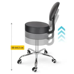 Taboret obrotowy z oparciem do masażu PURE+