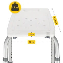Taboret stołek pod prysznic prostokątny