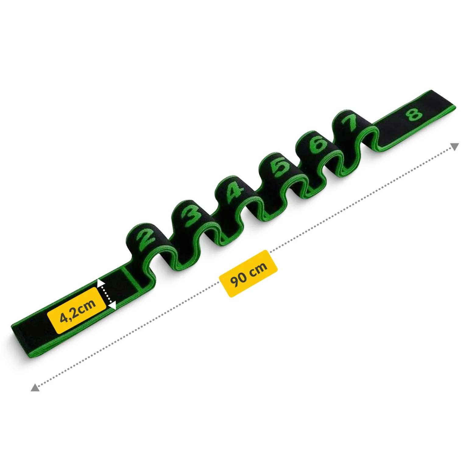 Taśma gimnastyczna do rozciągania 90 cm zielona