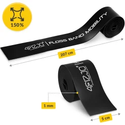 Taśma rehabilitacyjna do ćwiczeń FLOSS BAND 1 mm czarna
