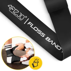 Taśma rehabilitacyjna do ćwiczeń FLOSS BAND 1 mm czarna