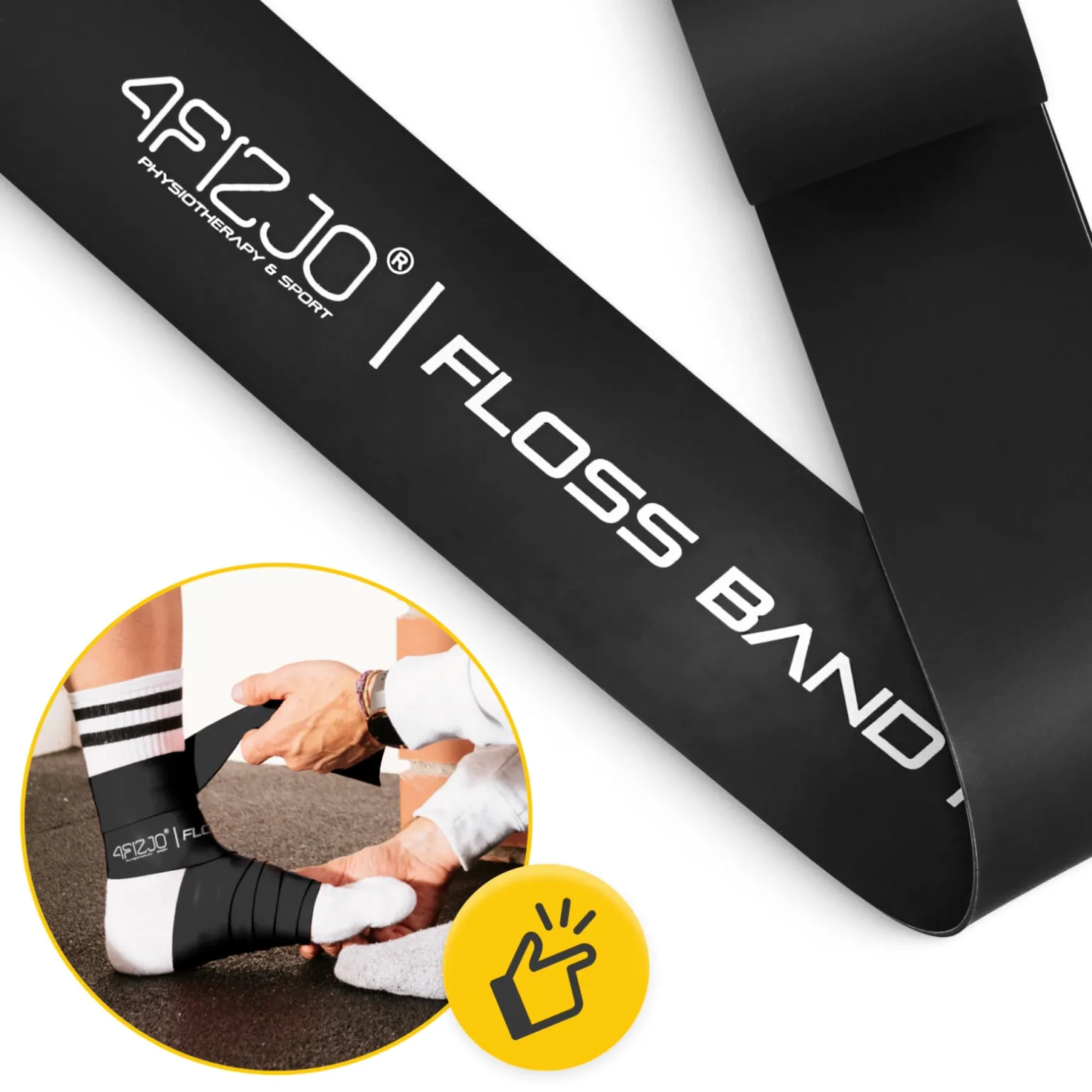 Taśma rehabilitacyjna do ćwiczeń FLOSS BAND 1 mm czarna