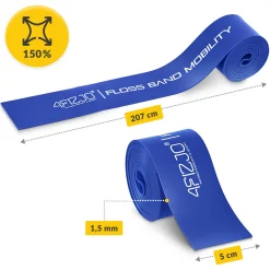 Taśma rehabilitacyjna do ćwiczeń FLOSS BAND 1,5 mm niebieska