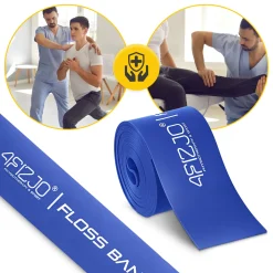 Taśma rehabilitacyjna do ćwiczeń FLOSS BAND 1 mm niebieska