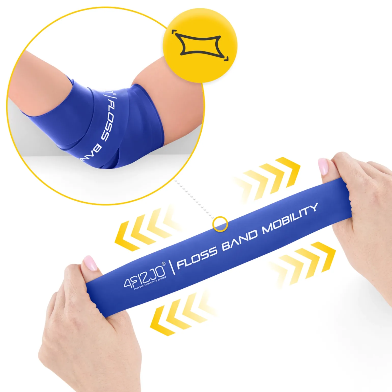 Taśma rehabilitacyjna do ćwiczeń FLOSS BAND 1 mm niebieska