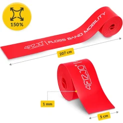 Taśma rehabilitacyjna do ćwiczeń FLOSS BAND 1 mm czerwona