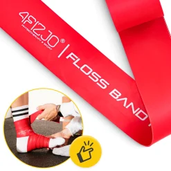 Taśma rehabilitacyjna do ćwiczeń FLOSS BAND 1 mm czerwona