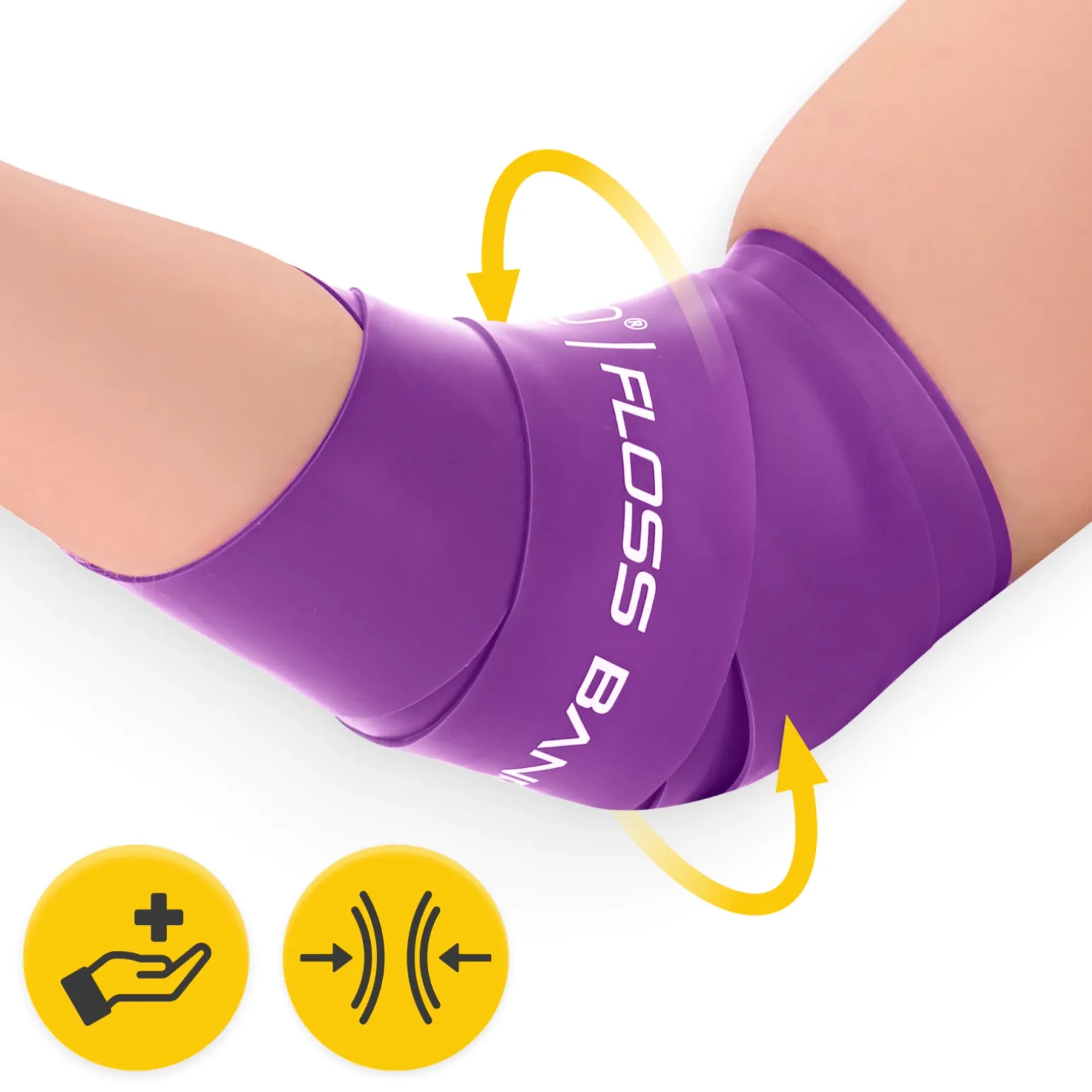 Taśma rehabilitacyjna do ćwiczeń FLOSS BAND 1 mm fioletowa