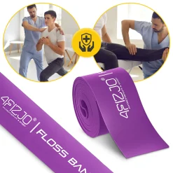 Taśma rehabilitacyjna do ćwiczeń FLOSS BAND 1 mm fioletowa