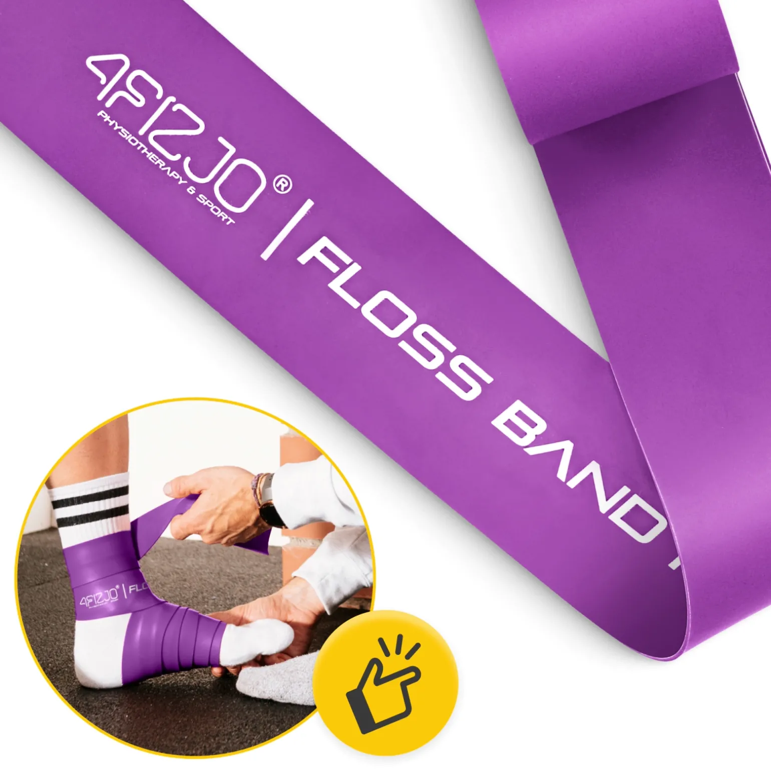 Taśma rehabilitacyjna do ćwiczeń FLOSS BAND 1 mm fioletowa