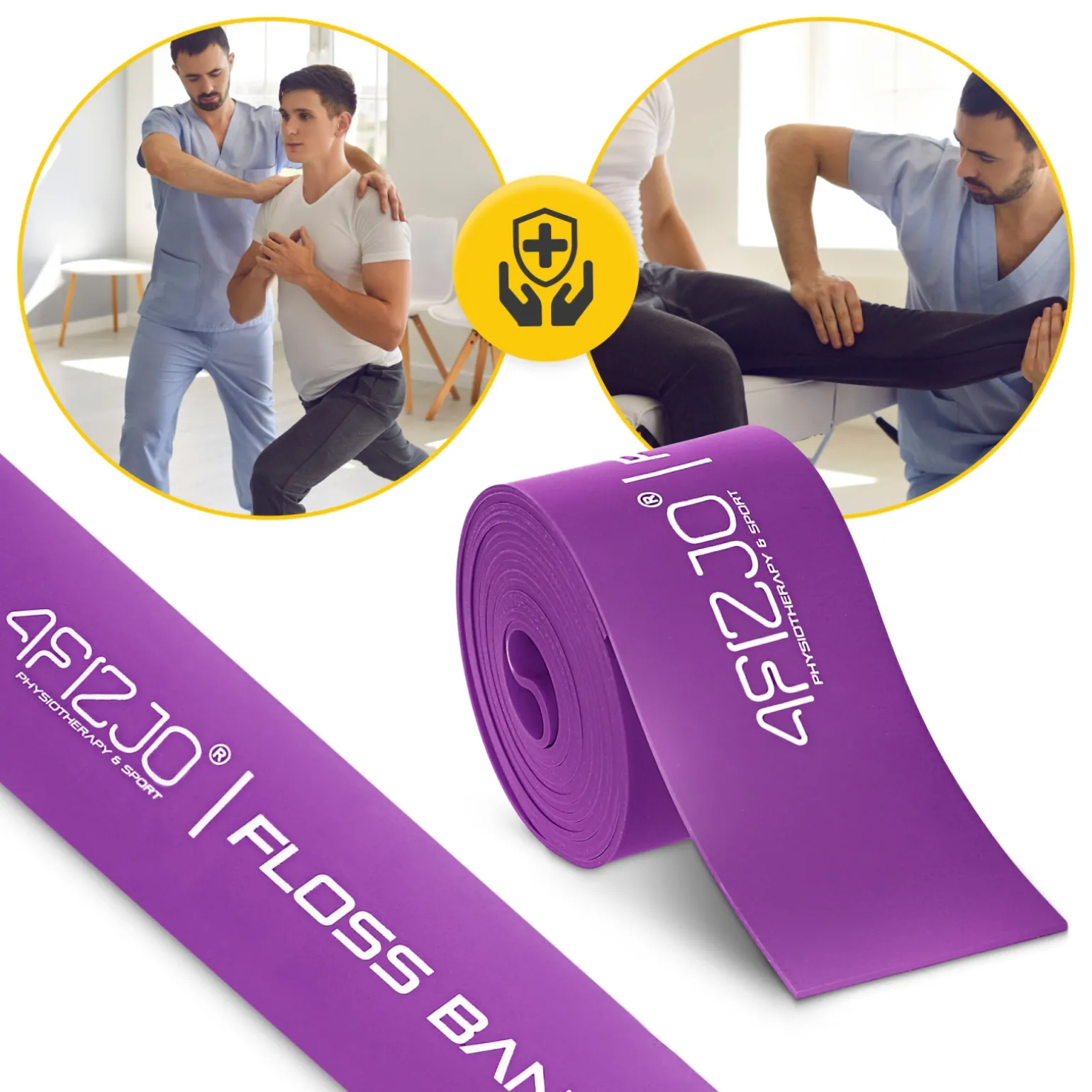 Taśma rehabilitacyjna do ćwiczeń FLOSS BAND 1,5 mm fioletowa