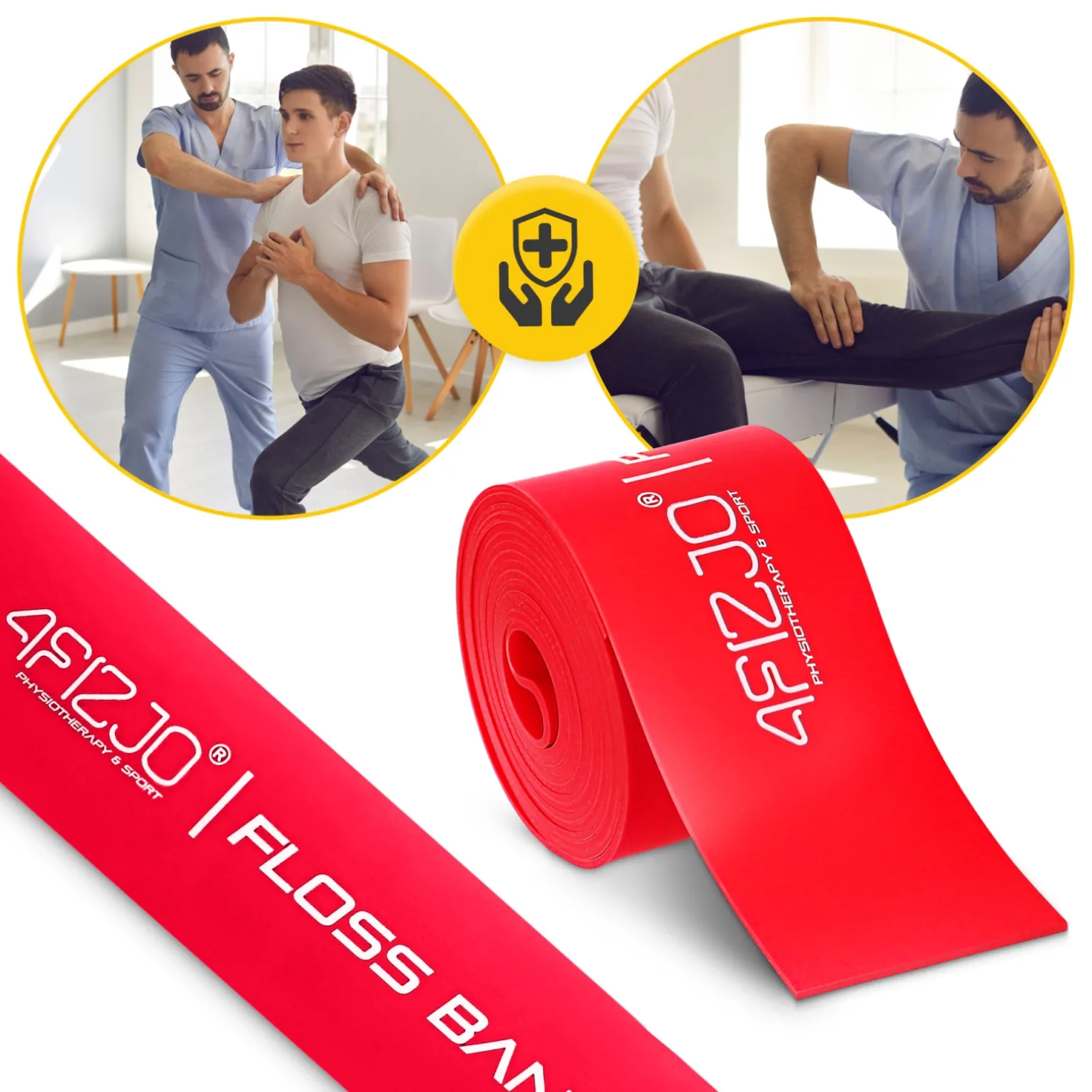 Taśma rehabilitacyjna do ćwiczeń FLOSS BAND 1,5 mm czerwona