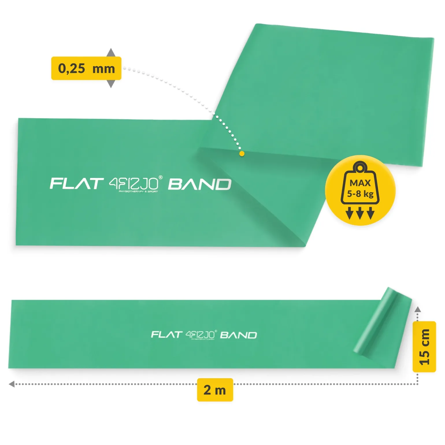 Taśma rehabilitacyjna FLAT BAND 5-8 kg