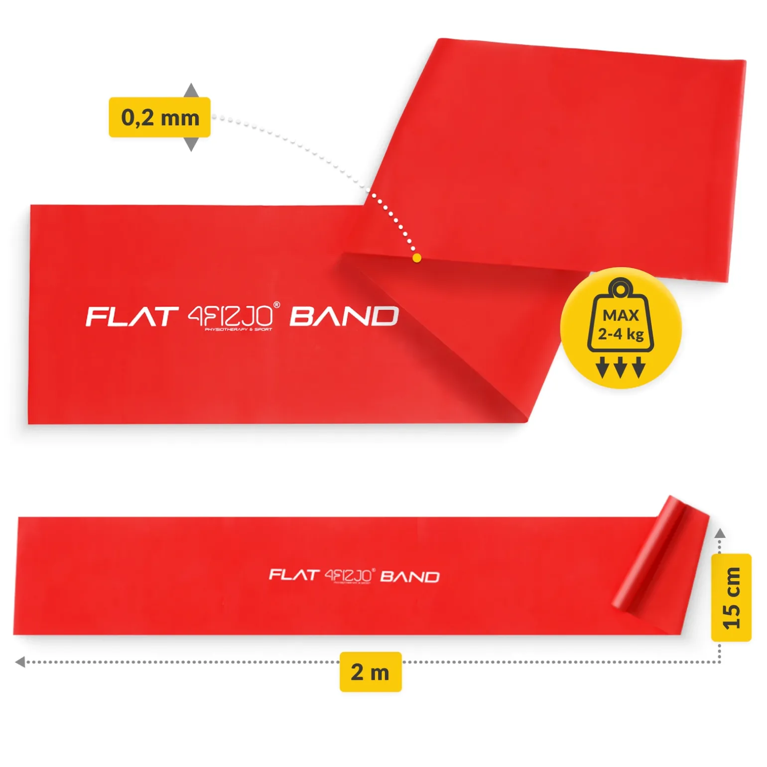 Taśma rehabilitacyjna FLAT BAND 2-4 kg