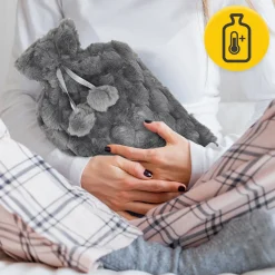Termofor gumowy w pluszowym pokrowcu 2 litry