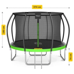 Trampolina ogrodowa dla dzieci PRO 374 cm 12FT