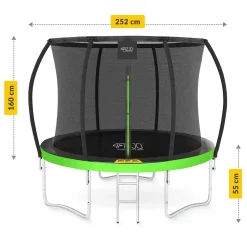 Trampolina ogrodowa dla dzieci PRO 252 cm 8FT