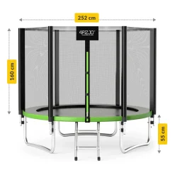 Trampolina ogrodowa dla dzieci CLASSIC 252cm 8FT